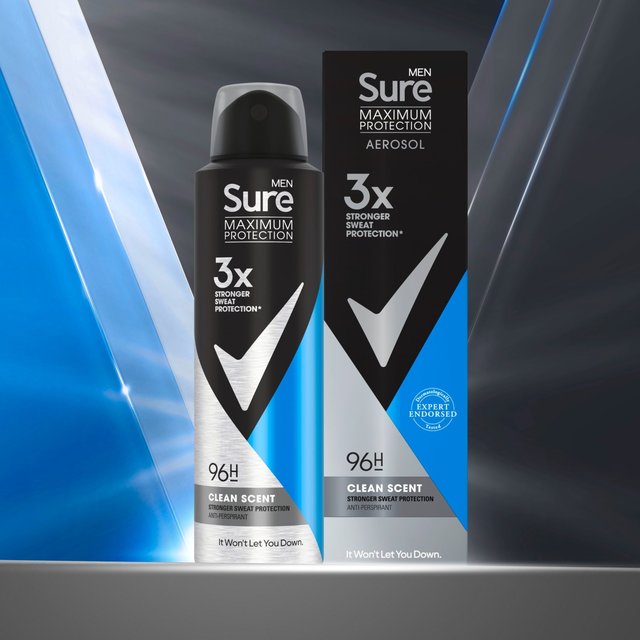 Sure Men 96hr Maximum Protection Clean Scent Anti-Perspirant   150ml