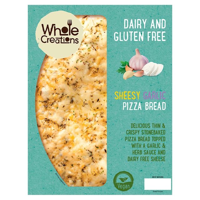 Wholecreations Dairy and Gluten Free Sheesy Garlic Pizza Bread   235g