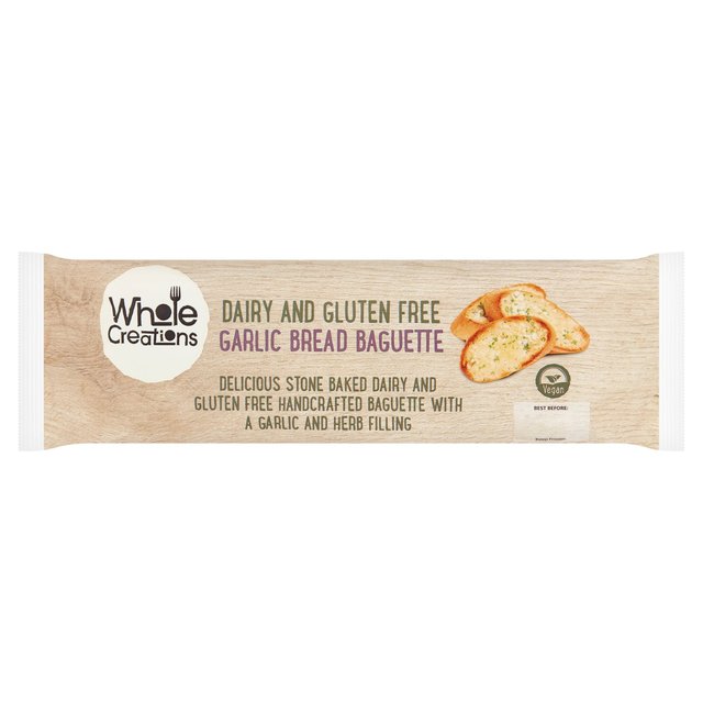 Wholecreations Dairy & Gluten Free Garlic Bread Baguette   190g GOODS M&S   