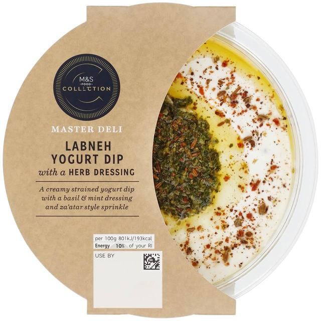 M&S Labneh Yoghurt Dip With a Herb Dressing   170g GOODS M&S   