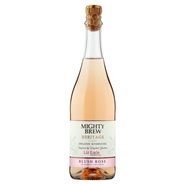 Mighty Brew Heritage x Liz Earle Wellbeing Organic Blush Rose Kombucha   750ml GOODS M&S   