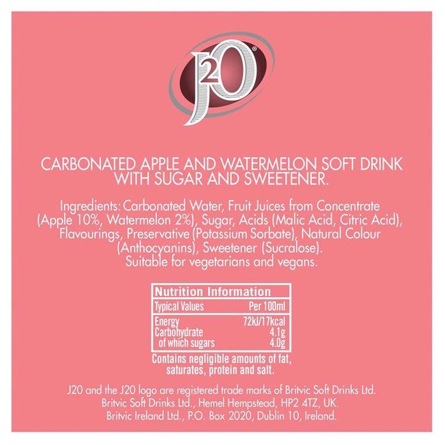 J2O Spritz Apple &amp; Watermelon   4 x 250ml