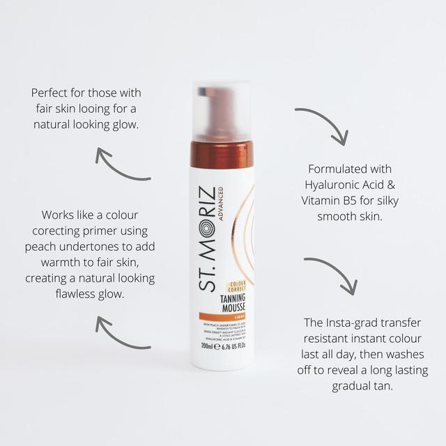 St Moriz Advanced Colour Correcting Tanning Mousse Light   200ml