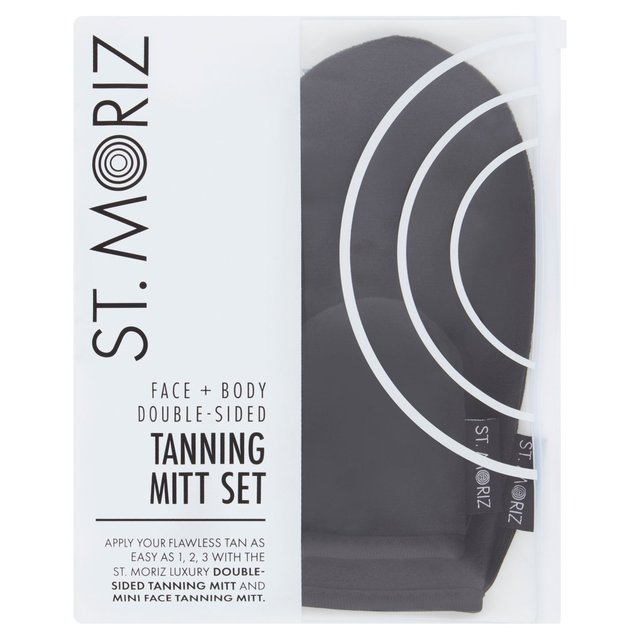 St Moriz Luxury Double Sided Tanning Mitt & Face Mitt Set