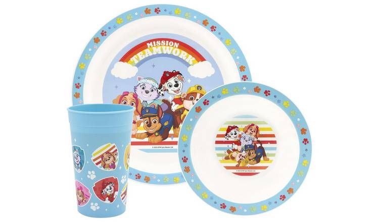 Paw Patrol Kids Plastic Dinner Set - Blue GOODS Argos