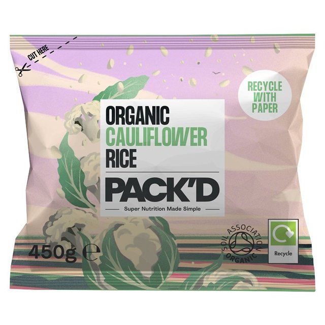 PACK'D Organic Cauliflower Rice   450g