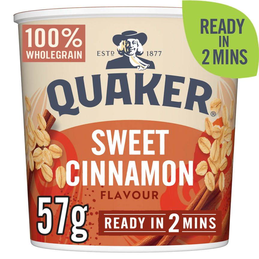 Quaker Oat So Simple Sweet Cinnamon Porridge Pot GOODS ASDA   