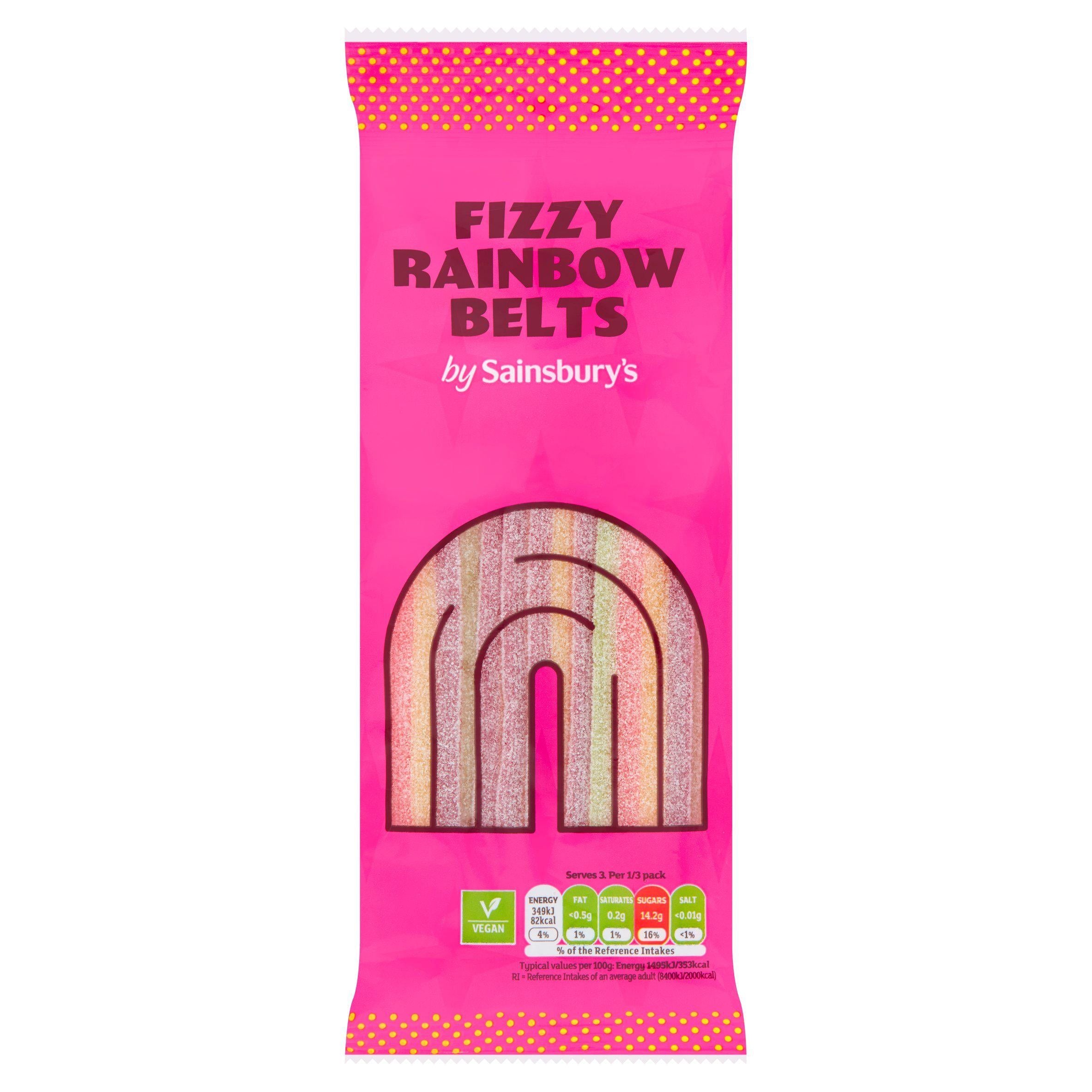 Sainsbury's Rainbow Belt Sweets 70g  sweets Sainsburys   