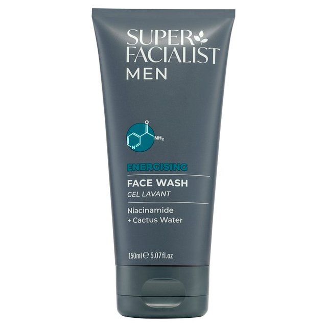 Super Facialist Mens Face Wash Energising with Vitamins B3 & E   150ml