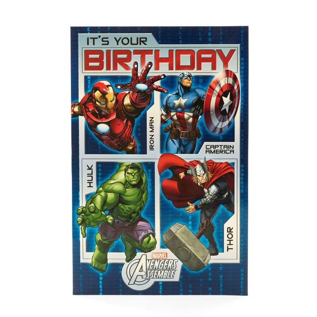 Marvel Avengers Assemble Birthday Card GOODS M&S   