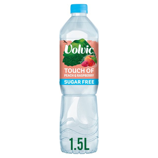 Volvic Touch of Fruit Sugar Free Peach & Raspberry Natural Flavoured Water   1.5L