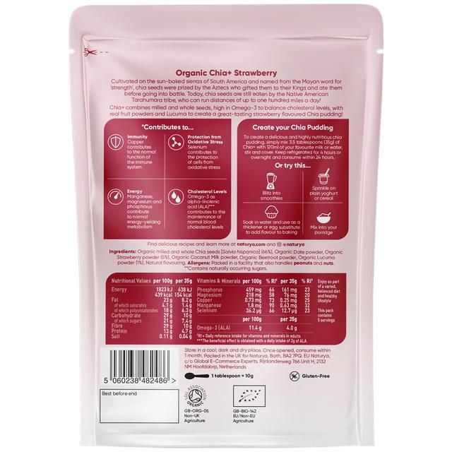 Naturya Organic Strawberry Chia+ Pudding   175g