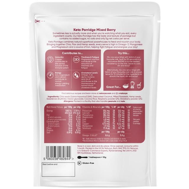 Naturya Keto Breakfast Porridge Mixed Berry   300g