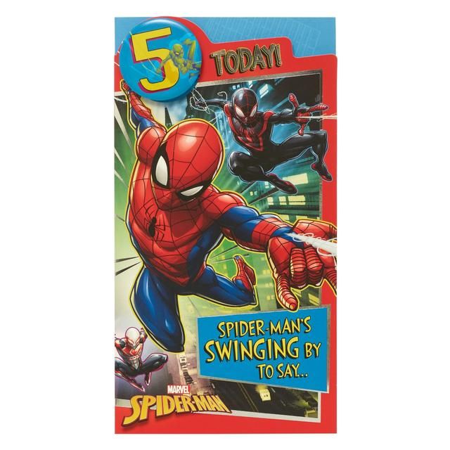 Spider Man 5th Birthday Card GOODS M&S   