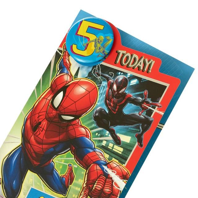 Spider Man 5th Birthday Card GOODS M&S   