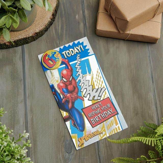 Spider Man 6th Birthday Card GOODS M&S   