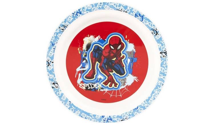 Spider-Man Kids Plastic Dinner Set - Blue