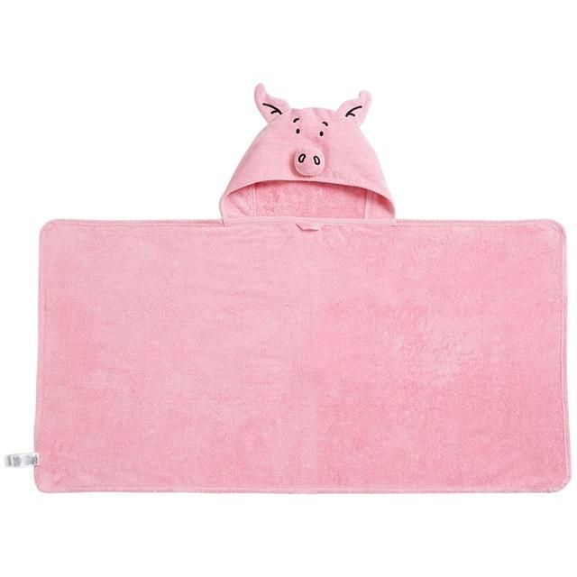 M&S Pure Cotton Percy Pig Kids Hooded Towel 3-5 yrs GOODS M&S   