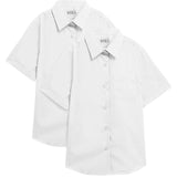 M&S Girls 2 Pack Regular Fit Blouse 3-14 Years GOODS M&S   