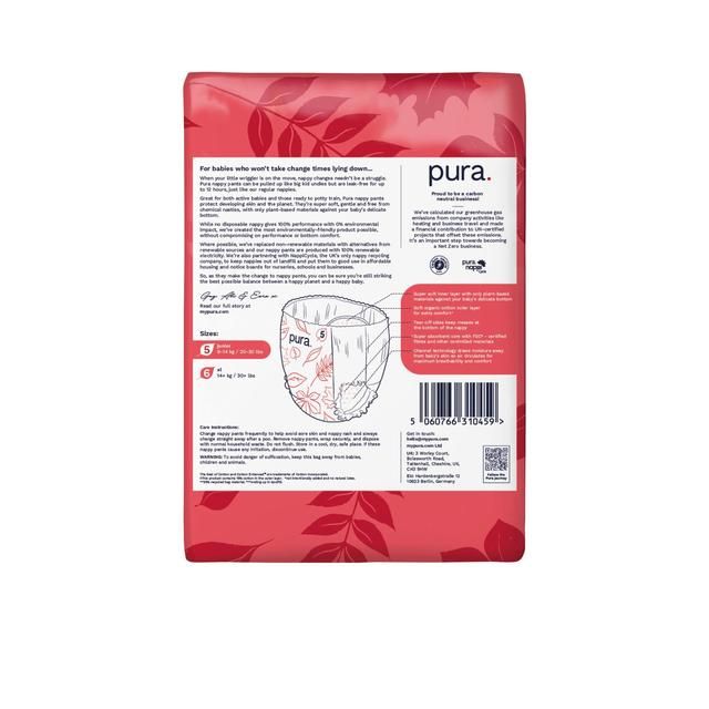 Pura Eco Nappy Pants Size 5 (9-14kg) Mega Pack   6 x 20 per pack