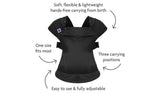 Izmi Essentials Baby Carrier - Black