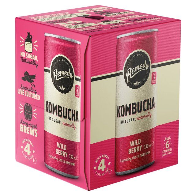 Remedy Kombucha Wild Berry Multipack   4 x 330ml GOODS M&S   