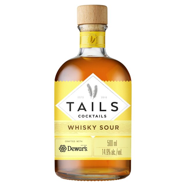 Tails Cocktails Dewars Whisky Sour Premixed Cocktail   500ml