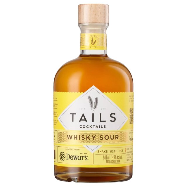 Tails Cocktails Dewars Whisky Sour Premixed Cocktail   500ml GOODS M&S   