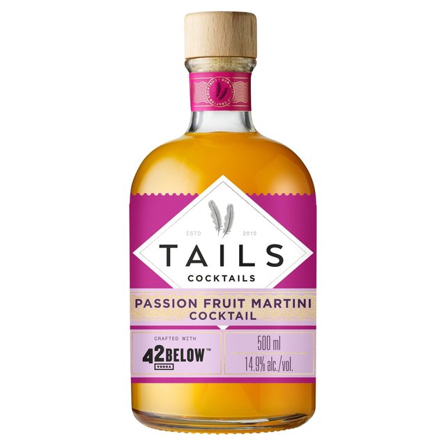 Tails Cocktails 42 Below Vodka Passionfruit Martini Premixed Cocktail   500ml GOODS M&S   