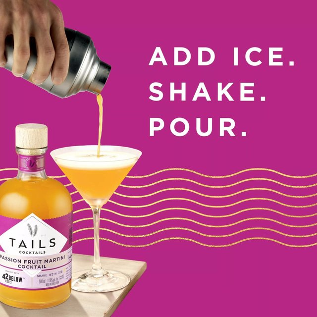 Tails Cocktails 42 Below Vodka Passionfruit Martini Premixed Cocktail   500ml