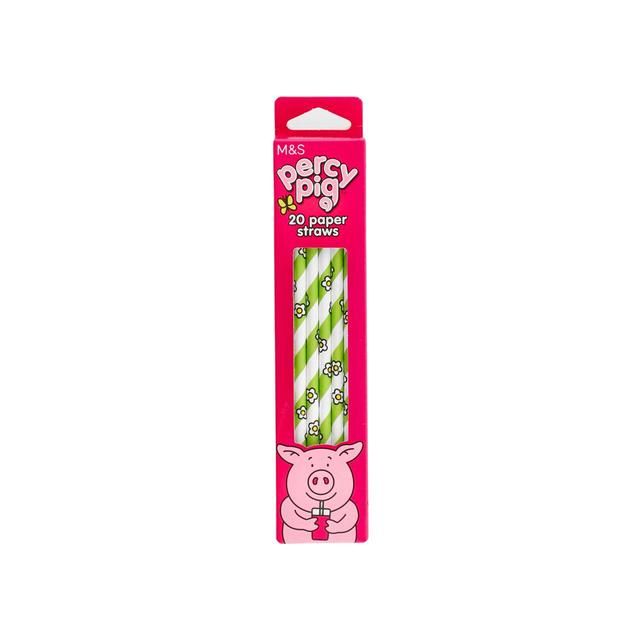 M&S Percy Pig Paper Straws   20 per pack