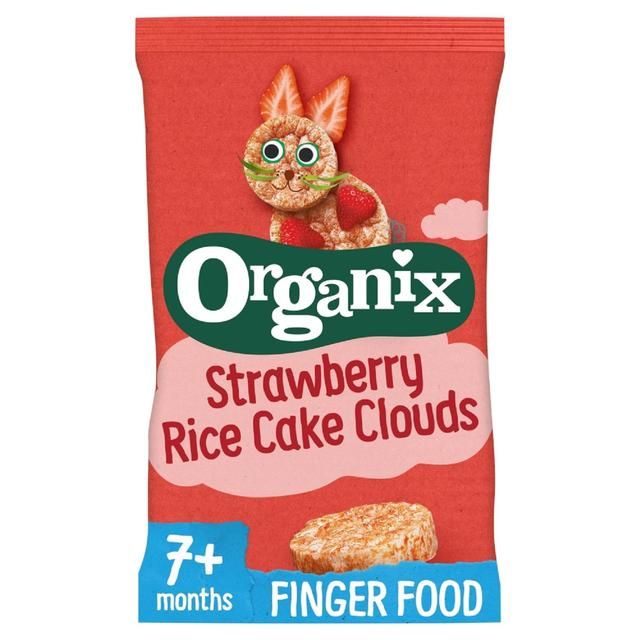 Organix Strawberry Rice Cake Clouds Baby Snack 7 months+   40g GOODS M&S   