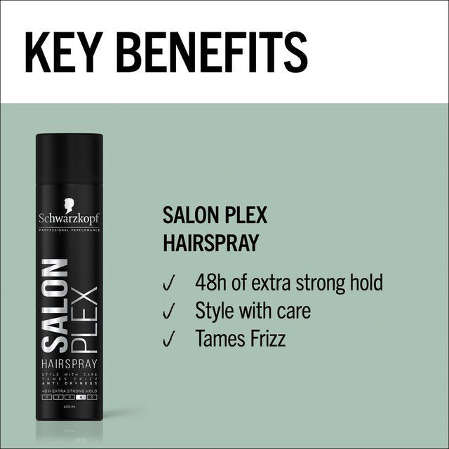 Schwarzkopf Styling Salon Plex Hair Spray   400ml GOODS M&S   