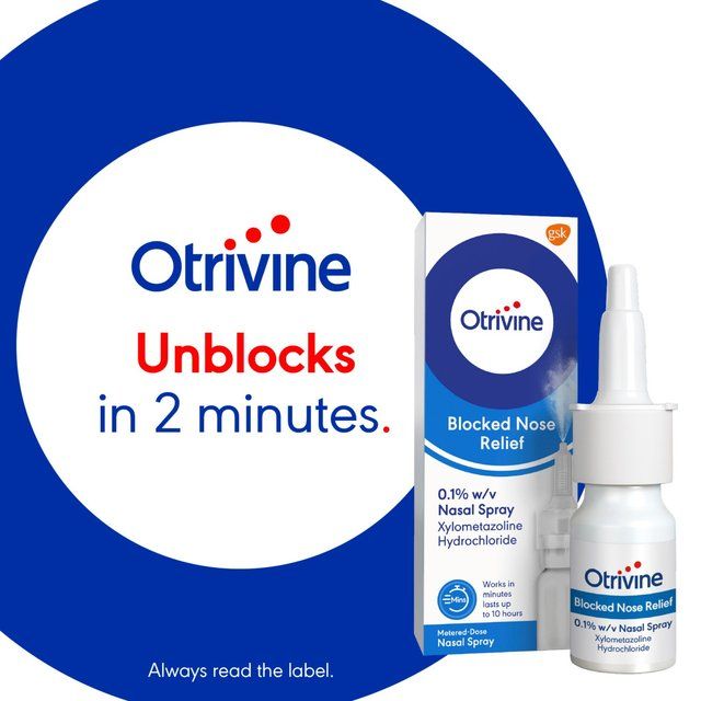 Otrivine Blocked Nose & Congestion Relief Nasal Spray   10ml