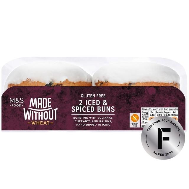 M&S Made Without 2 Ice & Spice Buns   160g GOODS M&S   