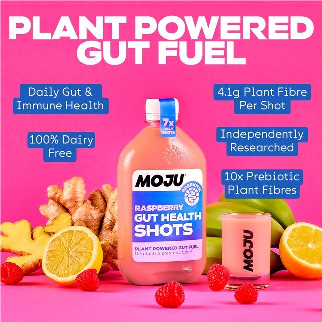 MOJU Raspberry Gut Health Dosing Bottle 7x Shots   420ml GOODS M&S   