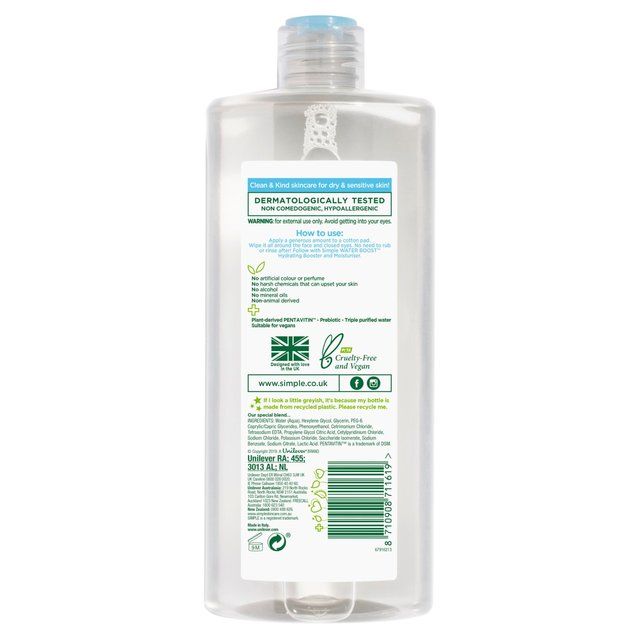 Simple Water Boost Micellar Cleansing Water   400ml