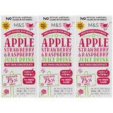 M&S Apple Strawberry & Raspberry Juice Drink   3 x 200ml GOODS M&S   