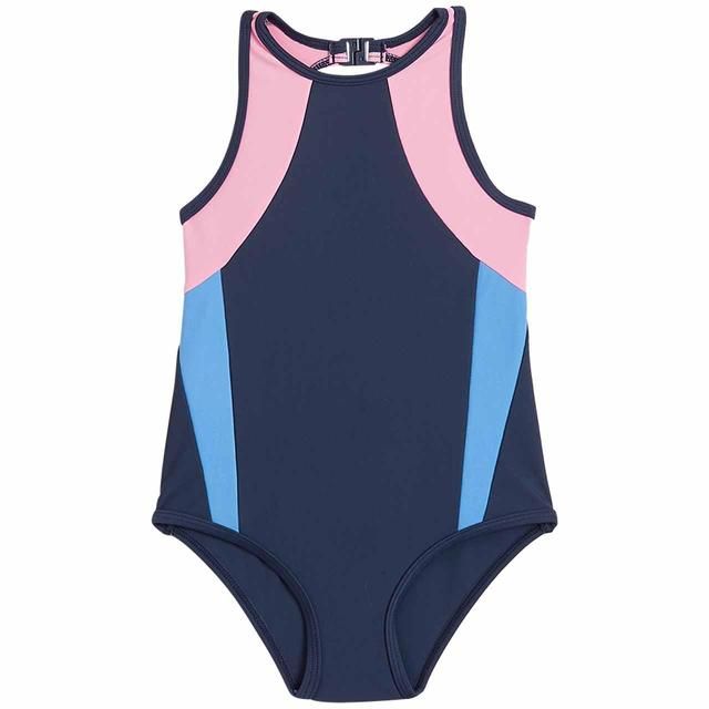 M&S Sports Swimsuit Navy 2-7 Y