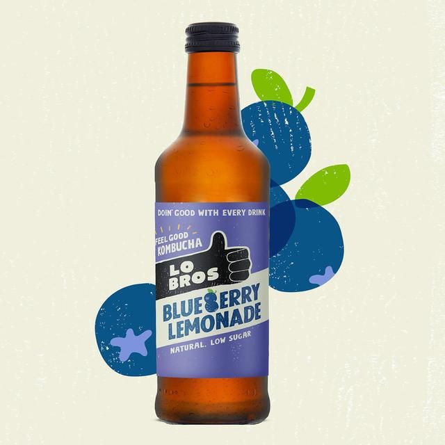 Lo Bros Kombucha Blueberry Lemonade Low Sugar   330ml