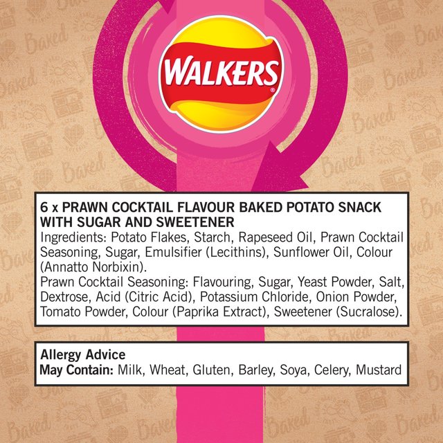 Walkers Baked Prawn Cocktail Multipack Snacks   6 per pack GOODS M&S   