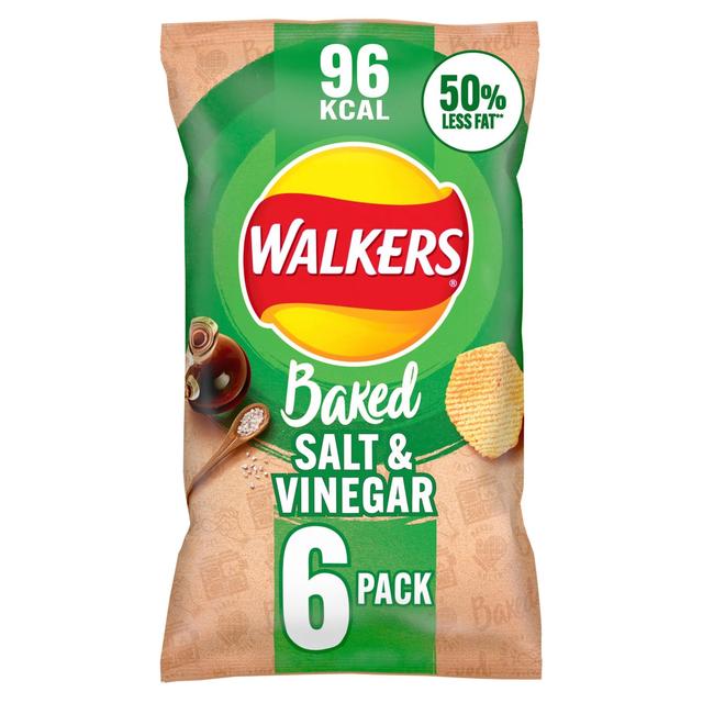 Walkers Baked Salt & Vinegar Multipack Snacks   6 per pack GOODS M&S   