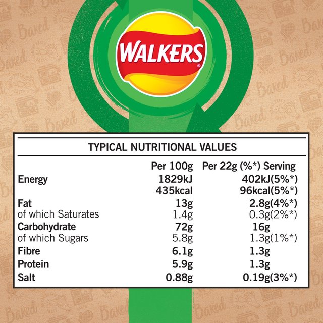 Walkers Baked Salt & Vinegar Multipack Snacks   6 per pack GOODS M&S   