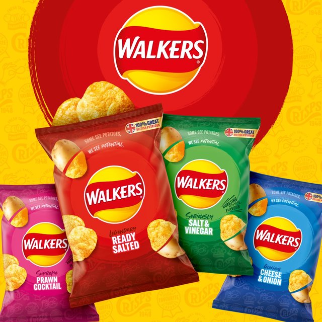 Walkers Salt & Vinegar Sharing Bag Crisps   150g GOODS M&S   