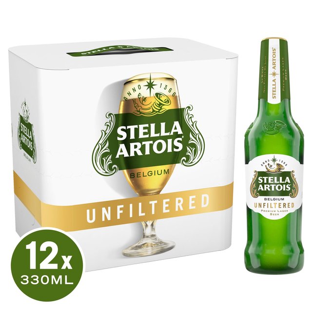 Stella Artois Unfiltered Lager Bottle   12 x 330ml GOODS M&S   