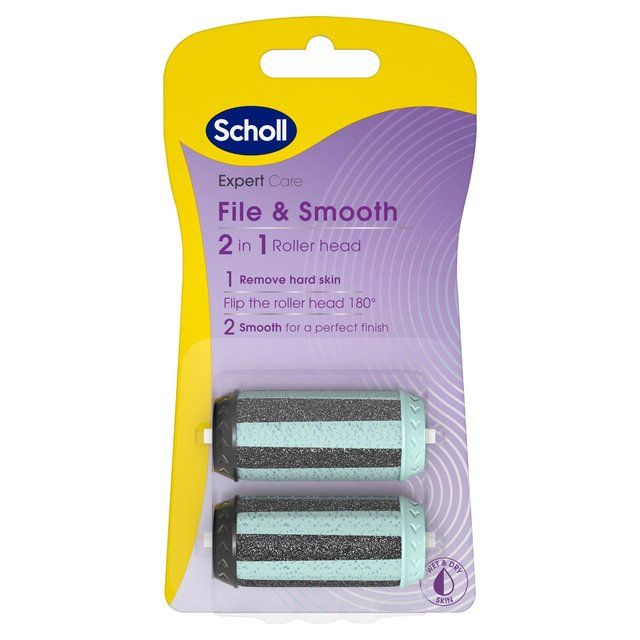 Scholl Two in One Electronic Foot File Refill Purple   2 per pack GOODS M&S   