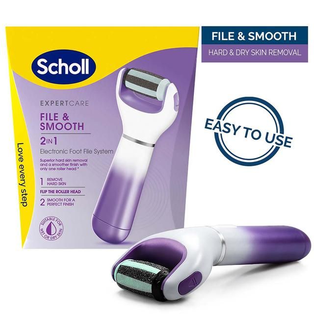 Scholl Two in One Electronic Foot File Purple GOODS M&S   