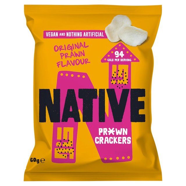 Native Vegan Prawn Crackers - Original Flavour Sharing Bag   60g