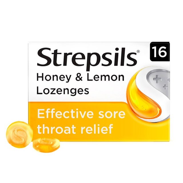 Strepsils Honey & Lemon Lozenges for Sore Throat   16 per pack