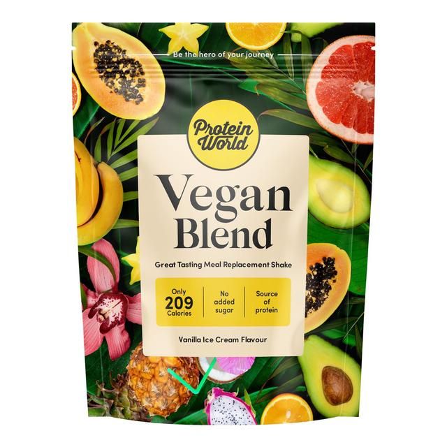 Protein World Vegan Vanilla Ice Cream Flavour Slender Blend    1200g GOODS M&S   